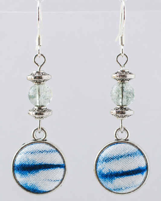 Gradient Indigo Artisan Drop Earrings