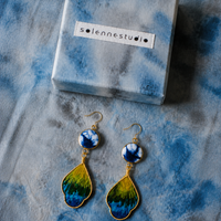 Indigo Velvet Blossom Artisan Earrings