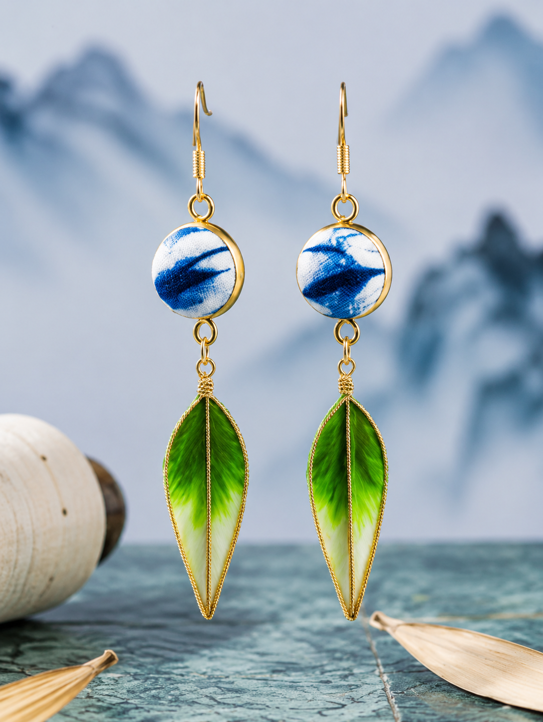 Indigo Velvet Blossom Artisan Earrings