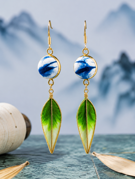 Indigo Velvet Blossom Artisan Earrings
