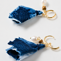 Eastern Pearl Textile Drop Earrings