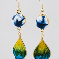 Indigo Velvet Blossom Artisan Earrings