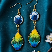 Indigo Velvet Blossom Artisan Earrings
