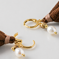 Eastern Pearl Textile Drop Earrings