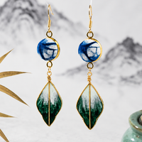 Indigo Velvet Blossom Artisan Earrings